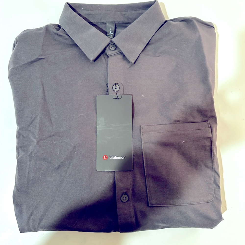 Men’s lululemon shirt - commission long sleeve shirt. Gray